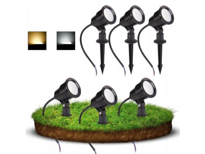 3× Záhradný LED reflektor 7W – teplé alebo neutrálne svetlo