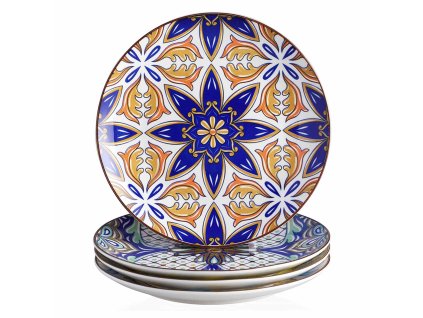 porcelanove-taniere-s-boho-vzorom-v-lesklom-prevedeni-sada-4-kusov-s-priemerom-21.5cm-cooldesign