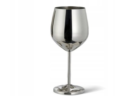 Nerezový pohár na víno – elegantný strieborný lesk 500 ml