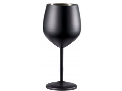 Nerezový pohár na víno – čierny matný dizajn 500 ml