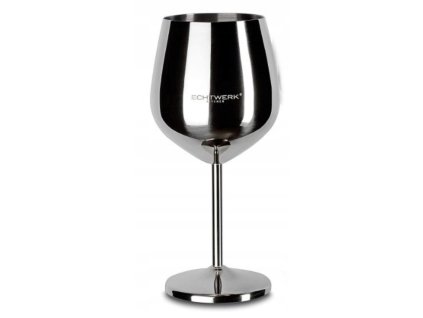 Elegantný nerezový pohár na víno – strieborný lesklý dizajn 500 ml