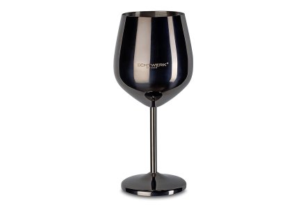 Elegantný nerezový pohár na víno – čierny lesklý dizajn 500 ml