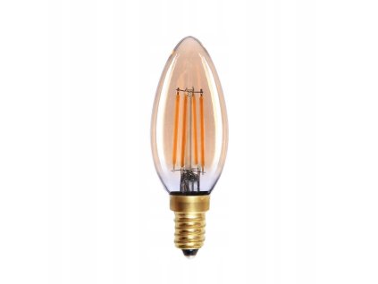 LED žiarovka E14 4W 2200K – teplé amber svetlo 300 lm pre papierové hviezdy