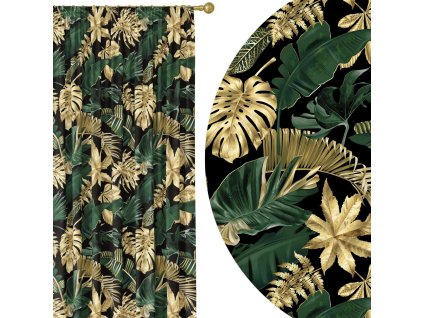 velurovy zaves jungle gold