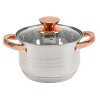 Nerezová 12-dielna sada hrncov s granitovou panvicou a pokrievkami