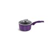 Fialová 15-dielna sada hrncov a panvíc s mramorovým povrchom