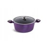 Fialová 15-dielna sada hrncov a panvíc s mramorovým povrchom