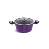 Fialová 15-dielna sada hrncov a panvíc s mramorovým povrchom