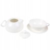 Porcelánová čajová súprava 2v1 – čajník so šálkou v elegantnom dizajne