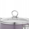 Smaltované hrnce 4 ks s pokrievkami – jemne fialové, elegantné