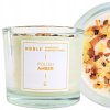 Sójová vonná sviečka NOBLE  Polish Amber biela 220ml