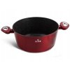 Špičková 21-dielna sada červených  keramických hrncov a panvíc s kuchynským náčiním