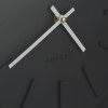 Čierne moderné nástenné hodiny v minimalistickom štýle – priemer 35 cm