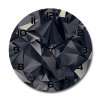 Dizajnové nástenné hodiny z tvrdeného skla s kvetinovým motívom – Ø 30 cm