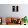 Moderné bambusové nástenné hodiny z čierneho akrylu s tichým chodom – 30 × 30 cm