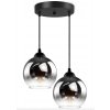 Závesné svietidlo Smoke Globe – dve sklenené gule, 2 varianty