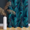 Zatemňovací záves Blue Tropics – výrazný listový vzor v tyrkysovo-modrých tónoch
