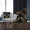 Zatemňovací záves Noir Palms – čierno-zlatý listový vzor s luxusným nádychom