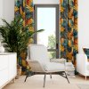 Zatemňovací záves Urban Jungle – 3D listový vzor v horčicovej, petrolejovej a čiernej