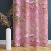Zatemňovací záves Pink Blush – jemný listový vzor v ružovej a zlatej s 3D efektom