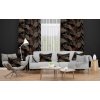 Zatemňovací záves Copper Luxe – čierno-medený listový vzor s geometrickým efektom