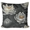 Obliečka na vankúš Lotus Noir – elegantný lotosový kvet v čierno-bielom kontraste