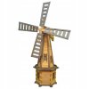Drevený záhradný veterný mlyn 170 cm – teak, borovica - s LED alebo bez LED