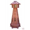 Drevený ozdobný maják do záhrady 110 cm so solárnym LED osvetlením
