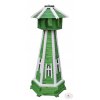 Drevený ozdobný maják do záhrady 110 cm so solárnym LED osvetlením