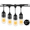 LED svetelná girlanda 10-20m 20xE27 teplé biele svetlo IP44 do záhrady