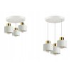 Závesné svietidlo White Gold – 3 tienidlá, 2 varianty uchytenia