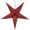Červená vianočná hviezda 60 cm – dekoratívna papierová hviezda s vitrážnym vzorom svietiaca
