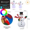 LED snehuliak 180 cm – svietiaca vianočná dekorácia s 180 RGB LED svetlami