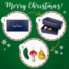 Vianočná sada SOXO – tri originálne ozdoby v krabičke Merry Christmas: hríbik, uhorka a kačička
