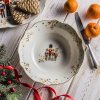 Porcelánová misa Luskáčik so zlatými detailmi a vianočnými vojačikmi – elegantný doplnok stolovania počas sviatkov