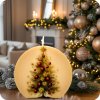 Luxusná sójová sviečka Zlatá jedlička – elegantná vianočná dekorácia pri stromčeku