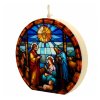 Sójová sviečka Svätá rodina v gotickom vitráži – bočný detail