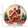 Dekoratívna sójová sviečka perníkový domček – priamy pohľad