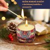 Darčeková sada 18 sójových sviečok – detail ručne robenej sviečky v dekoratívnej dóze