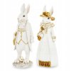 Exkluzívny veľkonočný zajačik v bielom outfite 35cm A