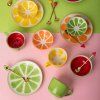 Keramická miska Sun & Fruit Limetka – priemer 12,5 cm, zelený citrusový dizajn