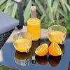 Sklenené šálky Jumbo s uškom 450 ml na servírovanie džúsu