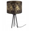 Stolová lampa Luxury Snake – trojnohý kovový podstavec s čierno-zlatým tienidlom