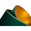 Závesné svietidlo Emerald Glow – dizajnové prekrížené tienidlo so smaragdovým velúrom a zlatým vnútrom
