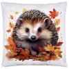 Jesenná obliečka na vankúš 40×40 – výber zo 4 motívov s ježkom a lístím