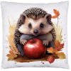 Jesenná obliečka na vankúš 40×40 – výber zo 4 motívov s ježkom a lístím