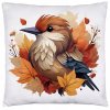 Jesenná obliečka na vankúš 40×40 – Vtáčik v lístí, 5 vzorov