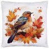 Jesenná obliečka na vankúš 40×40 – Vtáčik v lístí, 5 vzorov