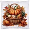 Jesenná obliečka na vankúš 40×40 – Košík s tekvicami, 3 vzory