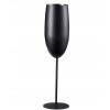 Nerezový pohár na šampanské – matný čierny dizajn 280 ml